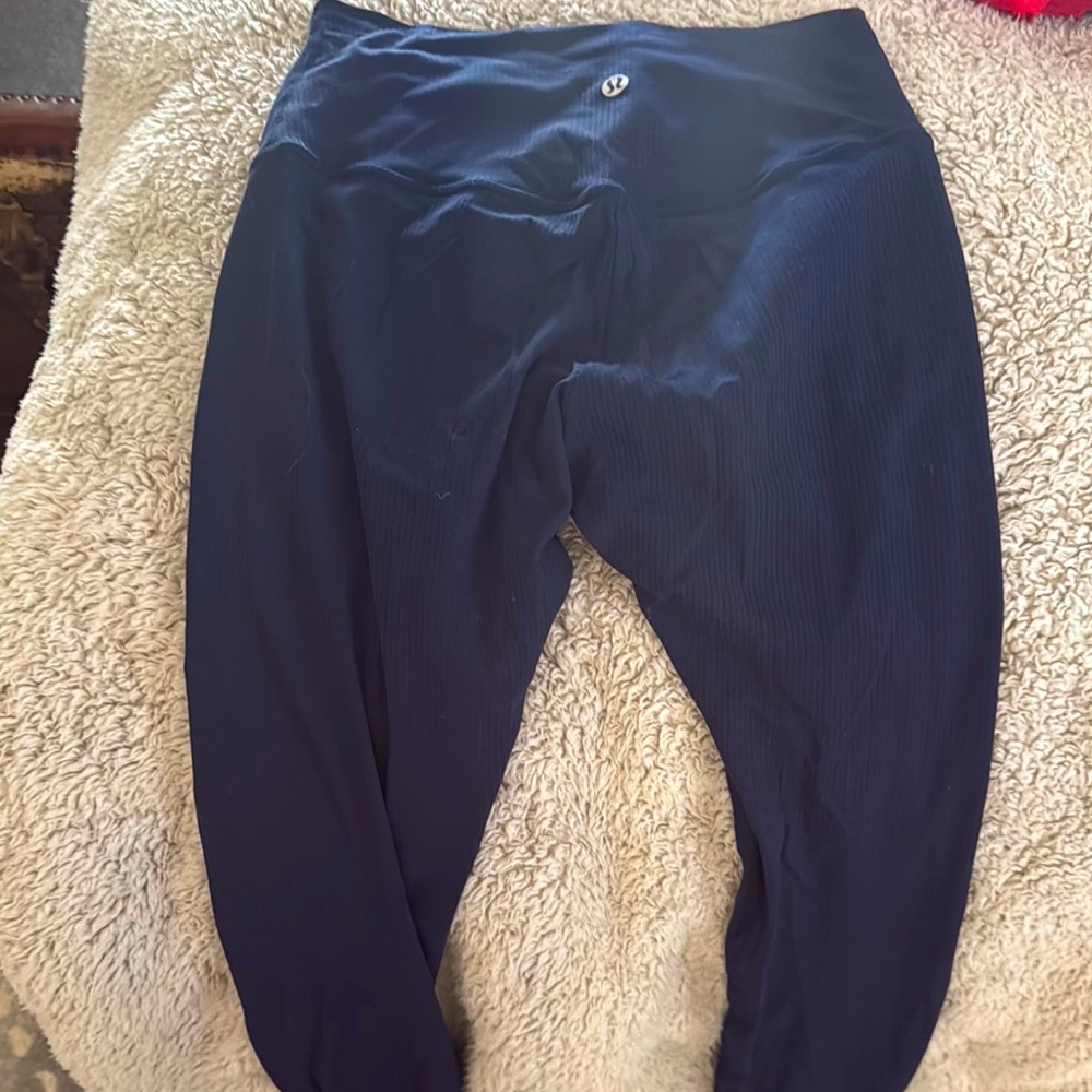 Lululemon ribbed Navy Blue Leggings